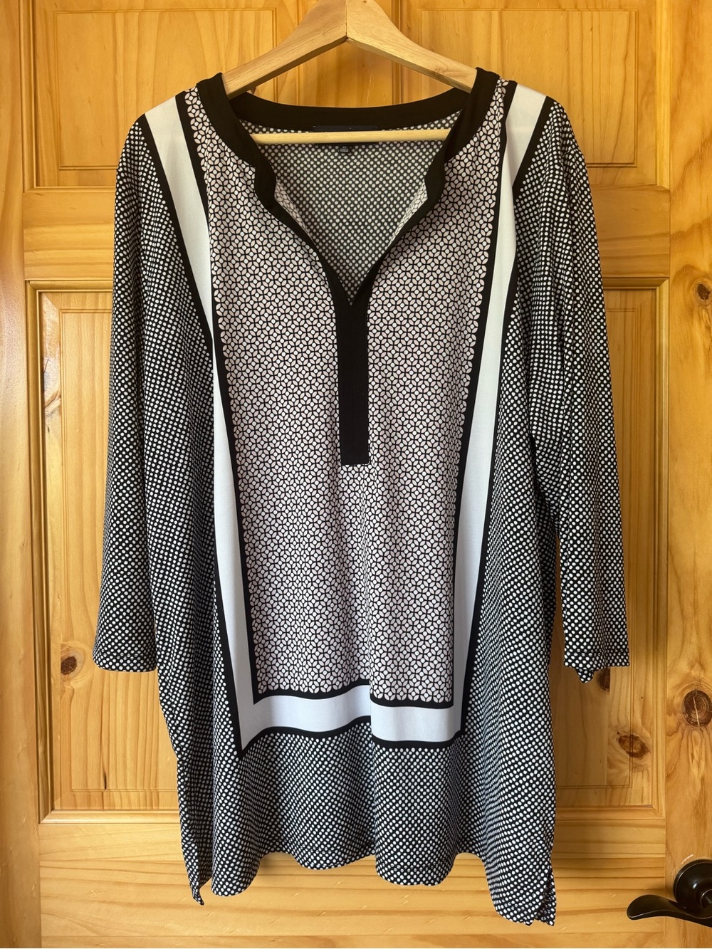 Jones New York Scarf Print Polka Dot Tunic Plus size 3X